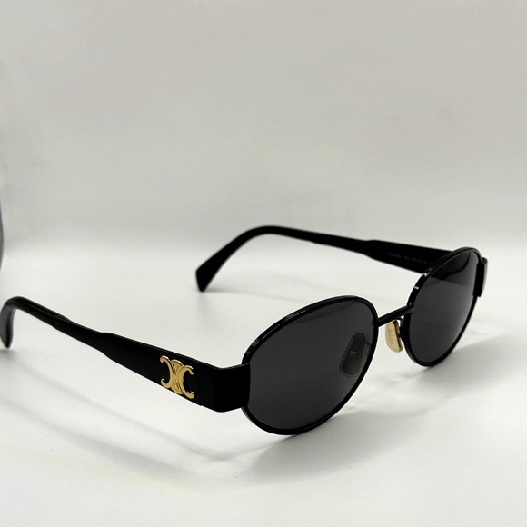 CELINE Triomphe Metal 01 Sunglasses Gold/Black - Picture 12 of 12